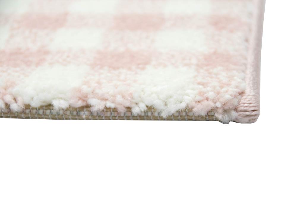 Merinos Tappeto per Asilo Tappeto per Gioco Nuvole in Rosa Größe 120 cm Rund