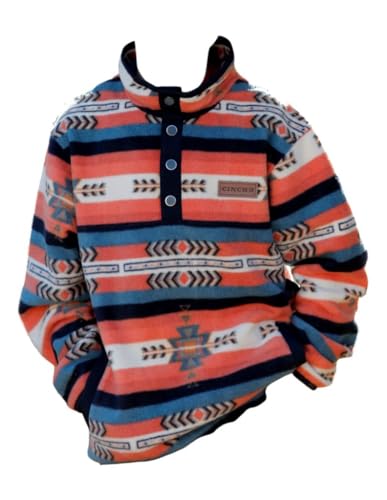 Cinch Boy's Printed Polar Fleece Pullover Red XL