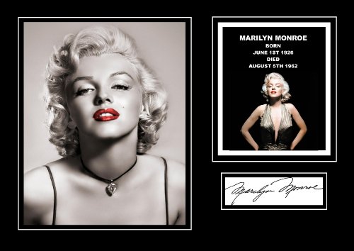 SIGNED BY THE STARS Superbe Photo dédicacée de Marilyn Monroe/autographe de qualité - Photographie murale - Art mural - Décoration d'intérieur - Salle de...