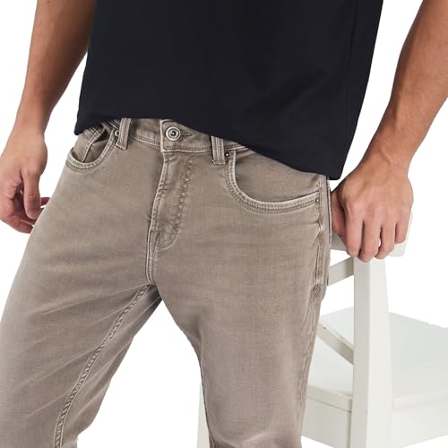 Image of Spykar Men's Kano Slim Fit Mid-Rise Jeans (Ankle Length)