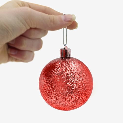 Kit 12 Bolas Natalinas Árvore Natal 7cm Vermelho e Dourado