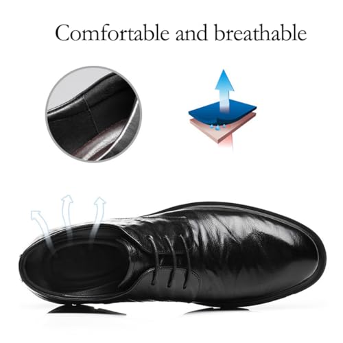 UCUZMI Men's Leather Dress Shoes Comfortable Invisible Height Increasing Taller Oxford for Walking, Business, Party and Wedding2