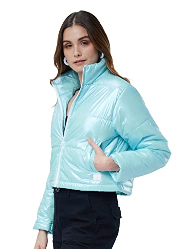 Image of The Souled Store Solids Women and Girls Solid Full Sleeve Cotton Blend Puffer Jackets
