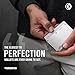 Ridge Wallet for Men - Slim Minimalist Compact Wallet and Card Holder, RFID Protected Front Pocket Wallets for Men with Integrated Cash Strap (Polar White)