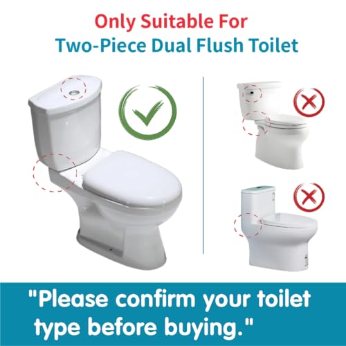 Image of 3-Inch Dual Flush Valve Replacement Kit with Metal Bolts | Fits Water Ridge, Aquasource, Glacier Bay and More, Complete 2-Piece Toilet Tank Parts,Water-Saving Dual-Flush Design