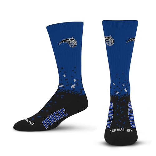 For Bare Feet NBA ORLANDO MAGIC Spray Zone Crew Sock Team Color YOUTH