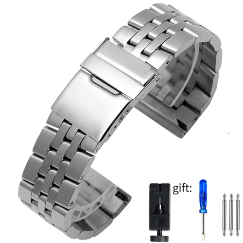 Bande de montre en acier inoxydable anti rupture avec fermoir de securite cache - 3
