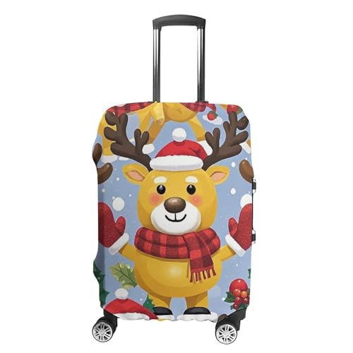 Luggage Covers for Suitcase Travel Luggage Cover Suitcase Protector Warm Elk Elastic Suitcase Cover Washable Baggage Covers Fit 19-32 Inch Luggage M