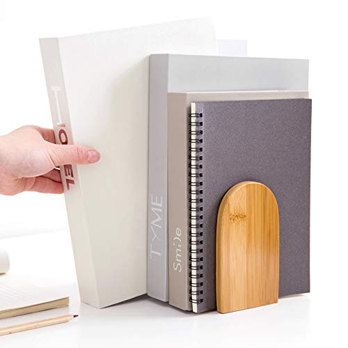 DECDEAL Prateleira de livros de bambu Suporte de livros para livros Prateleiras de parede Armazename