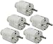 Produktbild com-four® 5xSchutzkontaktstecker montierbar mit Schraubanschluss bruchfest Weiß DIN 49441 250 V 16 A (Zentral - 05 Stück)