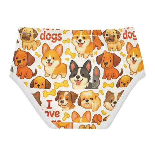 Cotton Toddler Girls Underwear Cute Cartoon Dogs Animal Girl Panties Cute Fancy Briefs Kids Undies 2t2