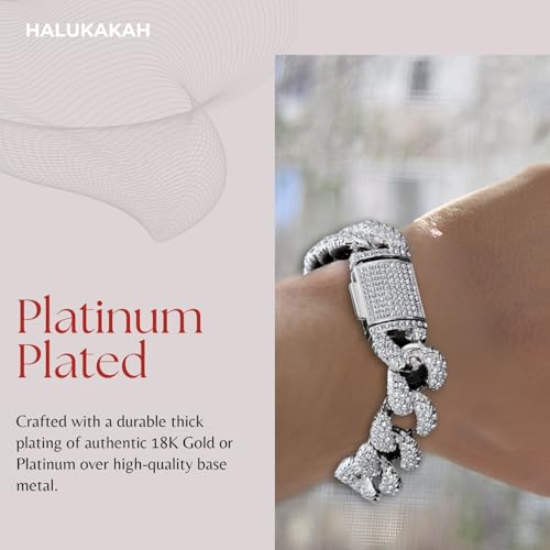 Cadena pulsera Halukakah chapada en platino 8 pulgadas miniatura 2