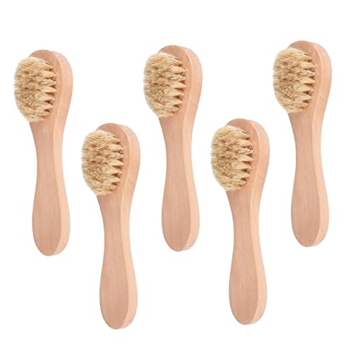 OATIPHO Facial Cleaning Tools Set 5pcs Wooden Facial Brush for Deep Pore Cleansing and Makeup Removal