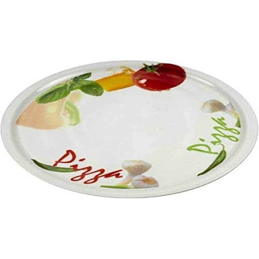 Cosy & Trendy Multicolored Cosy Trend 722110 Tomato Pizza Plate, Ceramic, Diameter 30 Cm, Porcelain, Multi-Coloured 30Cm