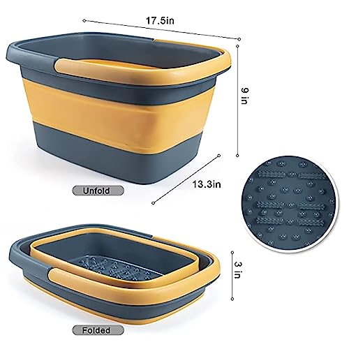 Spa de pies plegable multifuncional azul miniatura 2