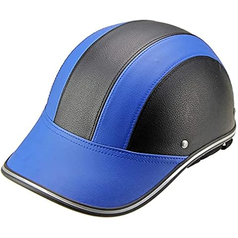 Vintage Motorcycle Helmets Personality Baseball Cap Modeling Open Face Half Helmet DOT/ECE Certified Bike Moped Scooter Adults Men & Women Touring Motorbike Helmet (55-62Cm),Blue Cover