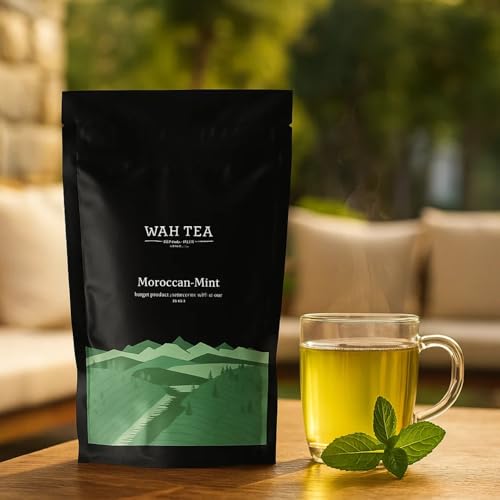 Image of Wah Tea Moroccan Mint Leaves | 100% Natural Green Tea | Hand-Plucked from Kangra Valley | Rich in Antioxidants | Zero Calories | Pesticide-Free Herbal Tea | Refreshing & De-Stress Mint Infusion | 100g