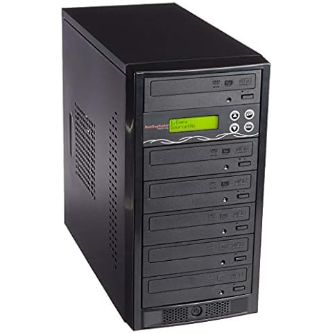 Bestduplicator BD-SMG-5T 5 Target 24X SATA DVD Duplicator with Built-In 1 to 5 M-Disc Support Burner Cover