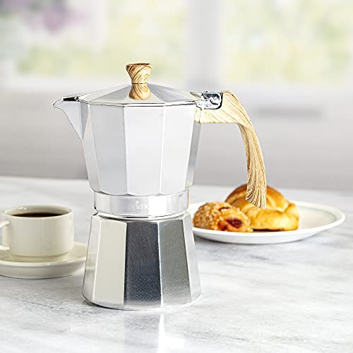 Primula Aluminum Stove Top Espresso Maker, Percolator Pot For Moka, Cuban Coffee, Cappuccino, Latte And More, Perfect For Camping, 6 Cup, Polished #TOP7