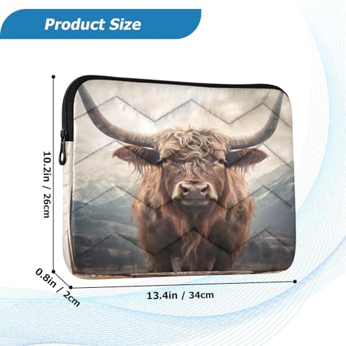 Funda para portátil Highland Cow para laptops 13-14 pulgadas miniatura 3