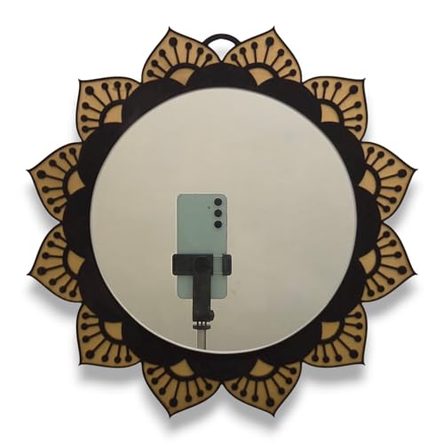 NALINI Decorative Wall Mirror | Lotus Mandala Design Round Frame ...
