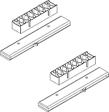 composad | guide slow motion per ante scorrevoli cf3530, coppia di ammortizzatori per ante di armadi della linea unico, soft close system