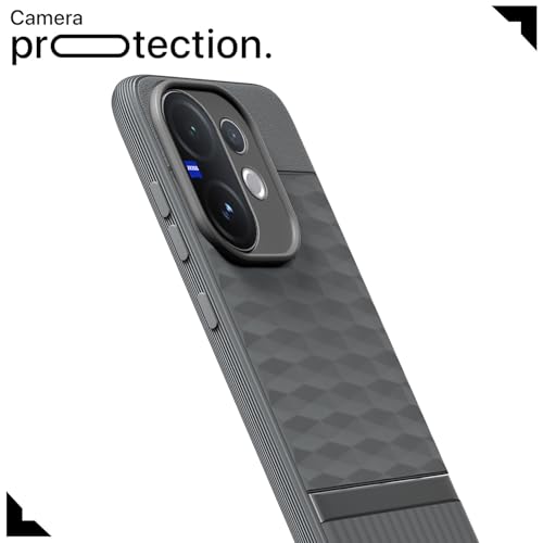Image of Outlouders Back Cover for Vivo V60 5G / Vivo T4 Pro 5G | Full Camera Protection | TPU Soft Flexible Shockproof Bumper Case (Grey)