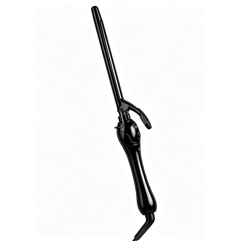 Modelador De Cachos LONYAN Ionização Ondas Profissional Cacheador Bivolt 220V 127V 9 mm Anti Frizz À Prova Negativos Sem Danos Ao Cabelo Rápido Aquecimento (Preto)