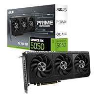 ASUS Dual GeForce RTX 5050 8GB GDDR6 OC Edition Gaming Graphics Card (NVIDIA Blackwell Architecture and DLSS 4, 2.5 Slot Design, SSF, PCIe 5.0, 3X DisplayPort 2.1b, 1x HDMI 2.1b, PRIME-RTX5050-O8G)