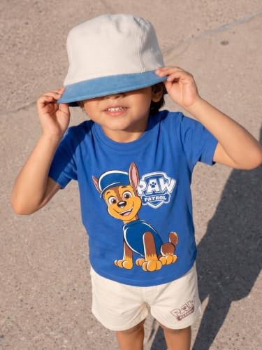 Image of Nap Chief Kids Cotton Paw Patrol Print Co-Ord Set for Boys & Girls | Half Sleeve T-Shirt & Shorts Set | Soft Casual Summer Wear