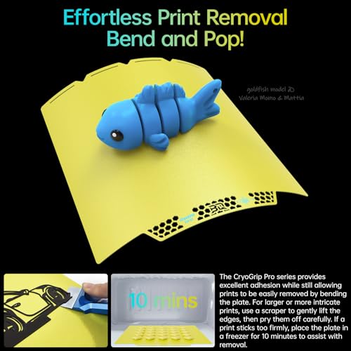 Image of BIQU CryoGrip Pro Glacier Yellow Compatible with Snapmaker U1 3D Printer 276x304.5mm Panda Build Plate Double Sided Upgrade Plate Removable Surface Platform