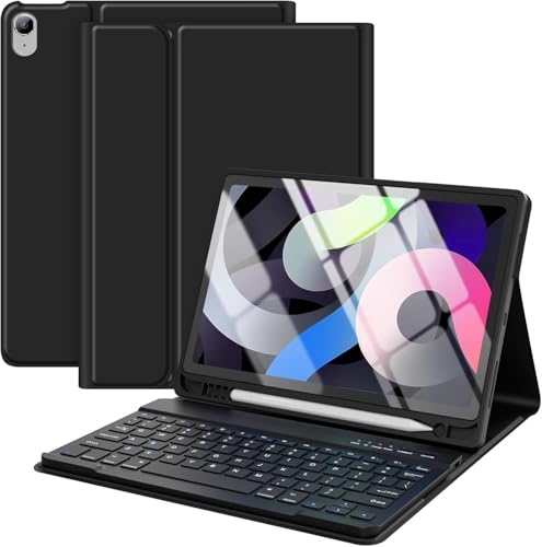 TQQ Funda con teclado para iPad (negro)