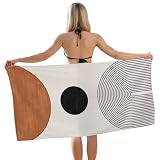 LRyeisahh Boho Beach Towel, Mid Century Modern Abstract Minimalist Bath Towels, Boho Gifts for Women Men, Abstract Aesthetic Pool Swim Towels for Bathroom Decor, 60x30 Inches