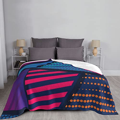 Couverture ultra douce en flanelle au tissage géométrique chic - 7