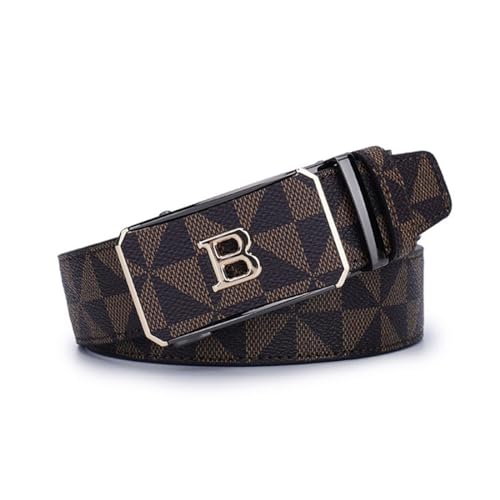 Mens Belt Leather Designer Belts for Men,Alloy Buckle Ratchet Fashion Casual Jeans Accessories for Every Occasion3