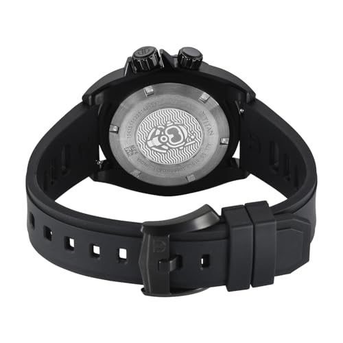 Image of Titan Zero Hour Diver's 200m Analog with Black Dial Black FKM Strap Watch for Men - 10068NP01