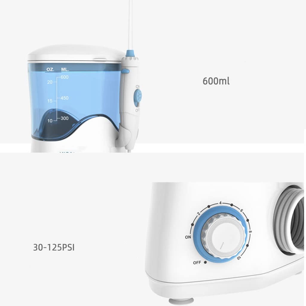 Kanduo JSY Irrigador Bucal Flosser de Agua eléctrico de Escritorio for el hogar con Herramienta de eliminación de Placa Dental de 7 Puntas Eléctrico Portátil