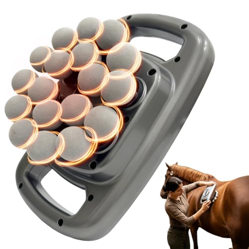 Amouu Equine Recovery Pro 18-Head Massage Gun Deep Tissue Percussion Massager for Horses 20mm Amplitude Dual Red Light & Heat Therapy Ultra-Quiet 20-30dB Enhances Flexibility & Wellness