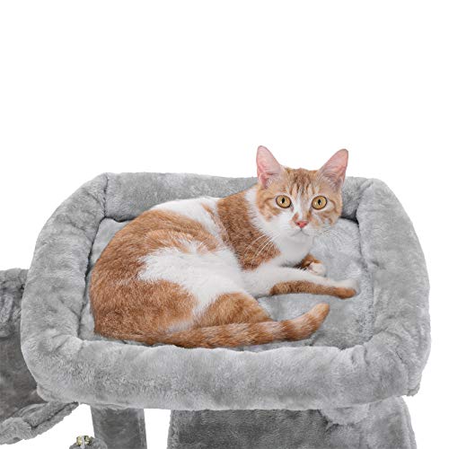 FEANDREA Cat Tree with Sisal-Covered Scratching Posts, Cat Tower, Cat Condo UPCT51W
