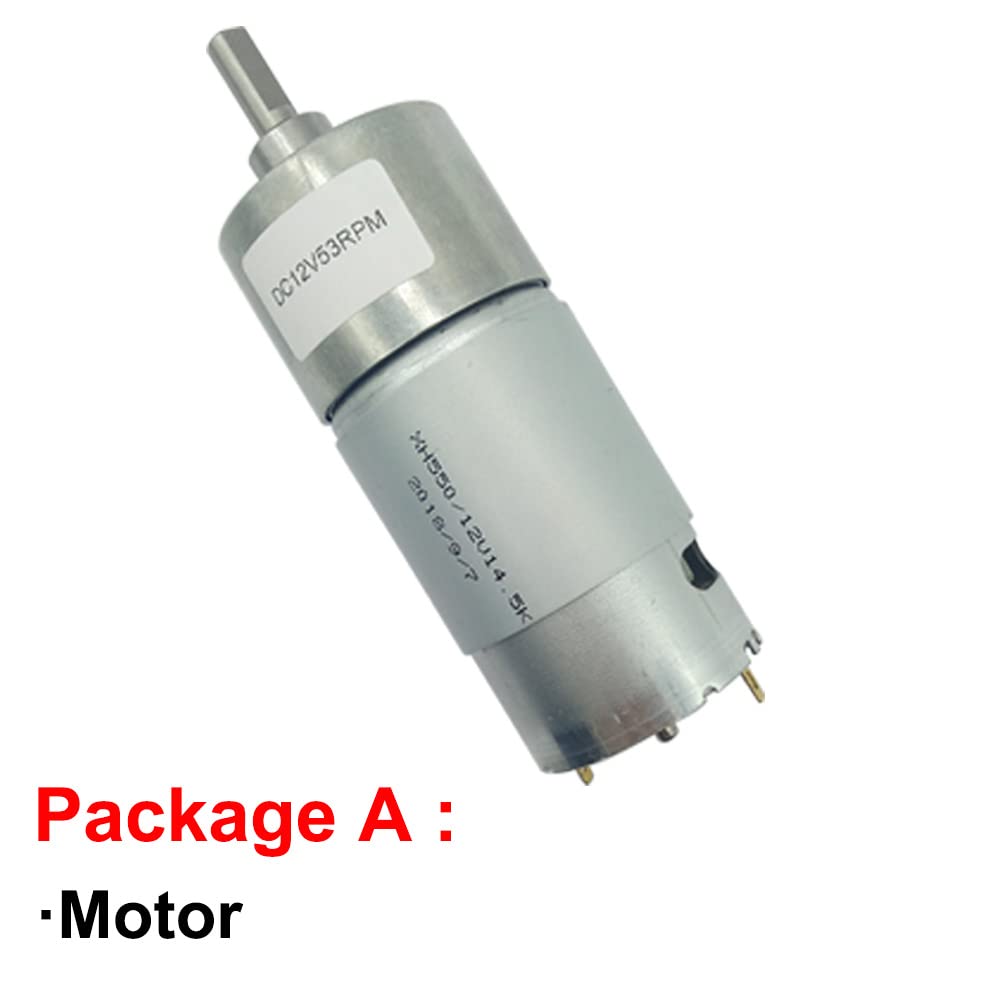 Motores eléctricos de CC de 6V y 12V, alta velocidad, 9-2300RPM, velocidad ajustable, aspas de ventilador de refrigeración integradas invertidas for Motor de coche de juguete ( Size : 12v 160rpm , Col