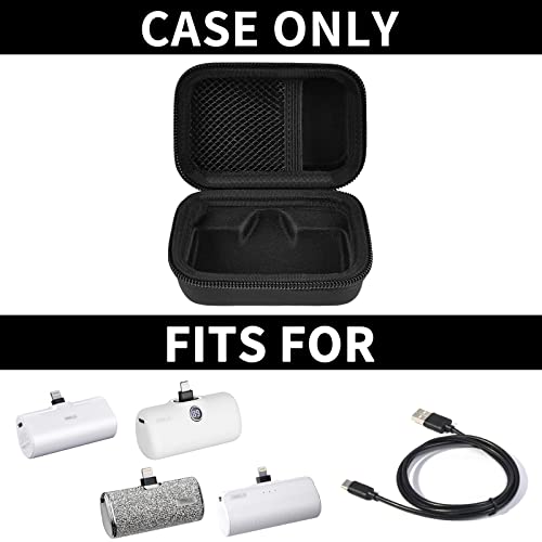 Case Compatible With Iwalk Portable Charger Power Bank 4500/ 4800Mah. Charging Battery Pack Holder Storage For Linkpod Mini For Iphone 13/ 12/ 11/ Pro Max, Pocket Organizer For Usb-C - Black Bag Only #TOP1
