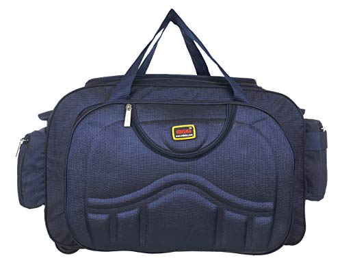 NDISHA Waterproof Polyester Lightweight 60 L Luggage Travel Duffel Bag with 2 Wheels