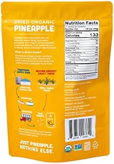 Mavuno Harvest Dried Pineapple Fruit Treats | Organic Dried Pineapple Chunks | Healthy Gluten Free Snacks For Kids And Adults | No Added Sugar, Vegan, Non-GMO, D-Trade