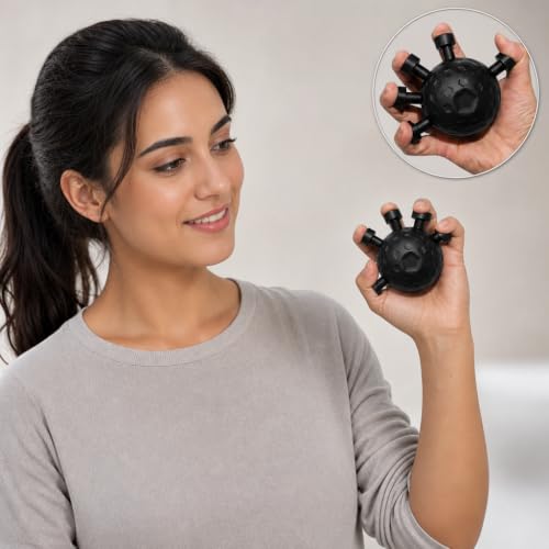 Image of Hand Grip Strengthener,Ultimate Finger Exerciser Strength Trainer Exercise Ball Hand Strengthener Hand Balls Workout Equipment for Men & Women (Finger Exerciser)