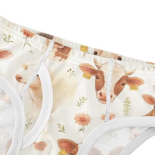 KLL Brown and White Cow Pattern Baby Boys Soft Athletic Underwear Cute Children Undies4