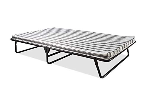 JAY-BE Value Pliant pour Petit lit Double avec Matelas en Fibre Airflow électronique à Rebond, Tissu, Noir, Small