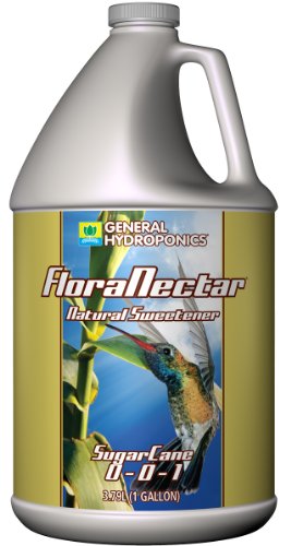 General Hydroponics GH1743 FloraNectar Sugarcane, Formulated with Minerals & Natural, Contains A Mix of Magnesium, Molasses, & Potassium Sulfate, 0-0-1 NPK, 1 Gallon