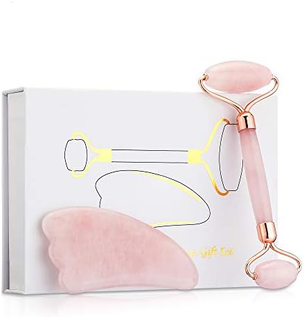 Jade Roller for Face, Natural Face Roller, Facial Massage Roller for Slimming & Tightening, Skin Rejuvenating & Wrinkle (Jade Roller)