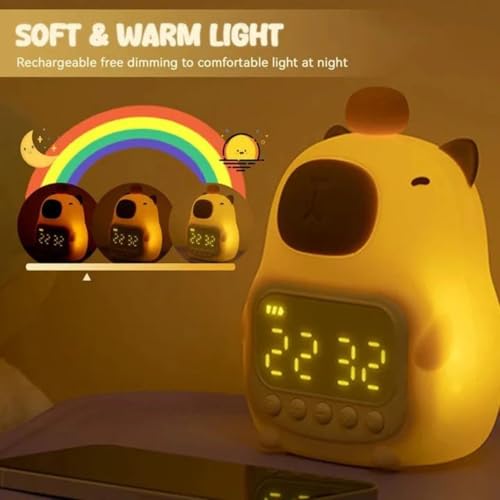 Image of One94Store Bear Shape Digital Alarm Clock with LED Display & Night Light | Snooze, Timer, Temperature | Kids Bedside Clock for Bedroom & Home Decor