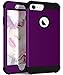 Produktbild Shinyzone Hülle für iPhone 6 Plus,iPhone 6S Plus Handyhülle Hybrid 3 in 1 Ganzkörper Rüstung Stoßfest Schutzhülle,Hybrid Weich Silikon + Hart PC Zurück Hülle,Schwarz und Lila